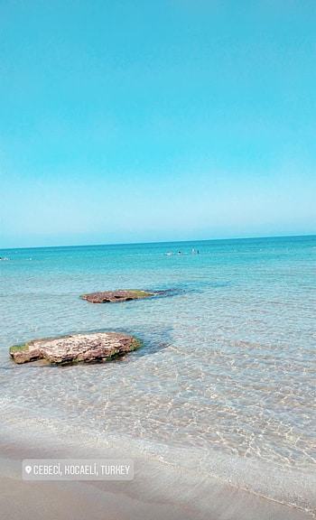 Beach, ufuk, gökyüzü, deniz HD phone wallpaper