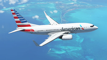 American Airlines, PMDG 737 700, Weathered blended scimitar winglets HD wallpaper