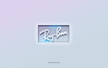 Ray-Ban logo, cut out 3d text, white background, Ray-Ban 3d logo, Ray-Ban emblem, Ray-Ban, embossed logo, Ray-Ban 3d emblem HD wallpaper
