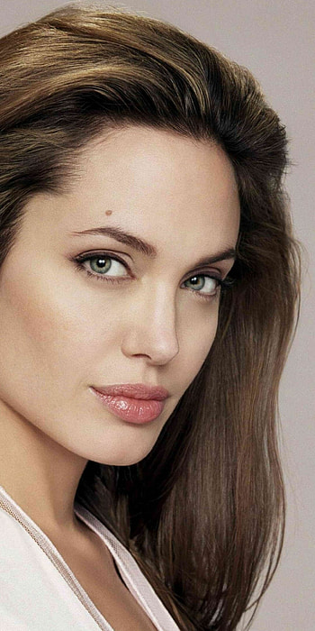 Angelina Jolie, Captivating eyes, Mysterious aura, Enchanting gaze HD phone wallpaper