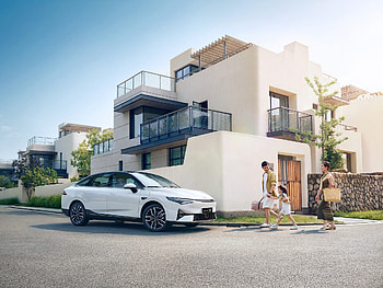 Suburban, XPeng P5 sedan HD wallpaper