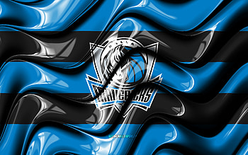 Dallas Mavericks flag, , blue and black 3D waves, NBA, american basketball team, Dallas Mavericks logo, basketball, Dallas Mavericks HD wallpaper