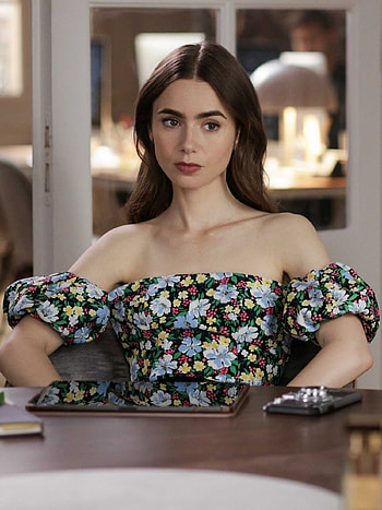Lily Collins, Emily in Paris HD phone wallpaper