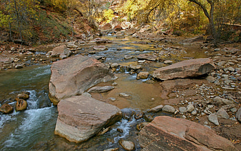 Awesome, stone, trees, nature, rivers HD wallpaper