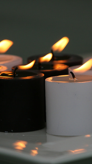 Candles , Black And White, Candles HD phone wallpaper