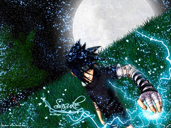 saske chidori, naruto, saske HD wallpaper