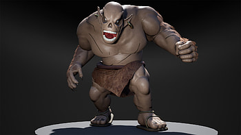 Ogre, Giant ogre, Artstation, Digital artwork HD wallpaper