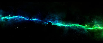 Green Nebula, Luminous colors, Majestic display, Galactic magic HD wallpaper