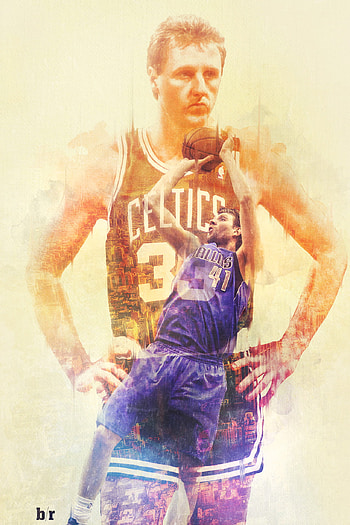 Larry Bird, John Havlicek , NBA legend tribute, Sports-inspired ry HD phone wallpaper