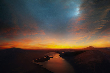 Sky River Landscape Mountains , mountains, landscape, sky, river, nature HD wallpaper