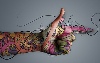 Art, Hand, Imagination, Paints, Fingers, Shot HD wallpaper