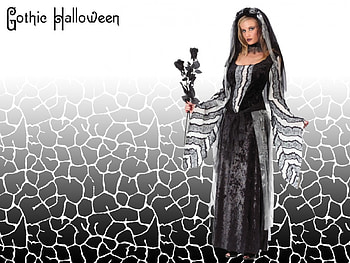 Gothic Halloween, halloween, gothic, black, blonde HD wallpaper