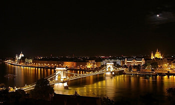 Wonderful Place, night, river, city, pretty HD wallpaper
