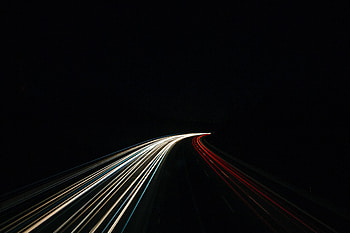 Night, Dark, Shine, Light, Road, Turn, Backlight, Illumination HD wallpaper