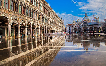 St. Mark's Basilica, Italian landmarks, Doge's Palace, Venice Cathedral HD wallpaper
