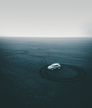 Sand, Cars, Circles, Platform, Playground, Car, Machine, Traces, Drift HD phone wallpaper