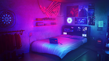 Room Background, Anime Gamer Room HD wallpaper