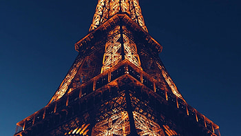 Eiffel Tower city, Paris at night, Architectural marvel, background HD wallpaper
