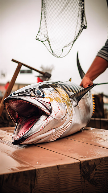 Fresh Tuna: A Dynamic for Seafood Lovers, fish, fishing HD phone wallpaper