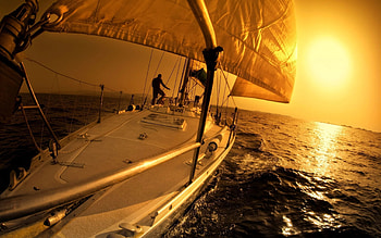 Sailboat sunset , , Sailing, Backgrounds HD wallpaper