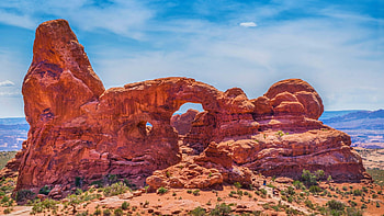 Arches national park, Utah, clouds, sky, rocks, stones, usa HD wallpaper