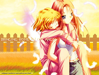 A lost angel, golden, anime, lost, girls, angel HD wallpaper