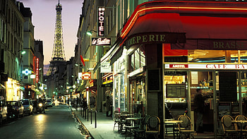 Parisian cafe magic, Charming streets, Sidewalk cafes, Romantic vibe HD wallpaper