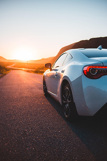 Sports, Sunset, Cars, Road, Car, Sports Car, Back View, Rear View HD phone wallpaper