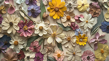 Exquisite Pressed Flowers, pressed flowers, decoration, nature HD wallpaper
