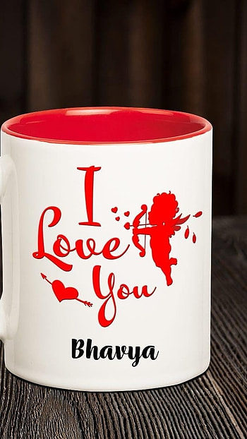 B Name, Love, bhavya, coffee mug HD phone wallpaper