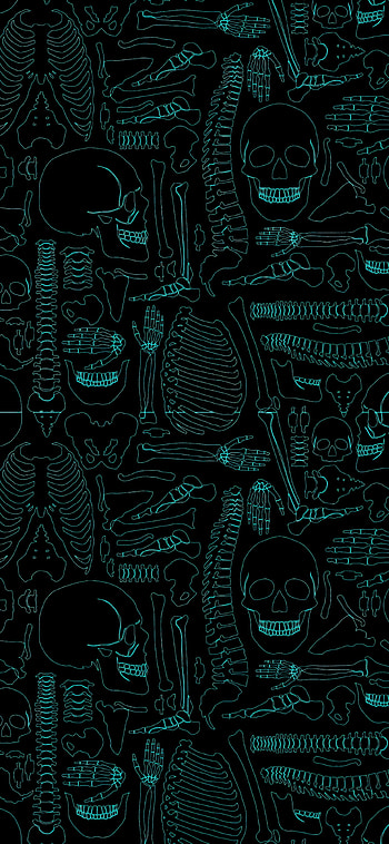 Skull Amoled, green, neon, black HD phone wallpaper