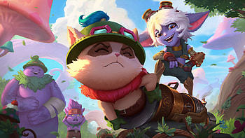 Teemo Tristana League Of Legends HD wallpaper