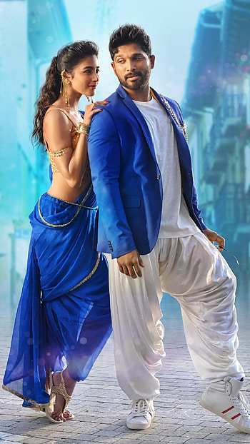 Allu Arjun , Couple, Blue Theme HD phone wallpaper