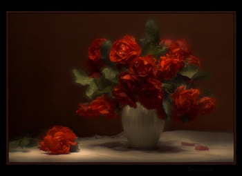 Red red roses..., roses, color, red, vase, flowers, beauty HD wallpaper