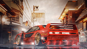 Ferrari F40 Digital Art , ferrari-f40, ferrari, cars HD wallpaper