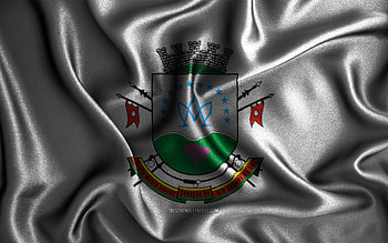 Santa Maria flag, , silk wavy flags, brazilian cities, Day of Santa Maria, Flag of Santa Maria, fabric flags, 3D art, Santa Maria, cities of Brazil, Santa Maria 3D flag HD wallpaper