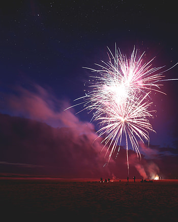 Smoke, Night, Dark, Sparks, Holiday, Fireworks, Firework HD phone wallpaper