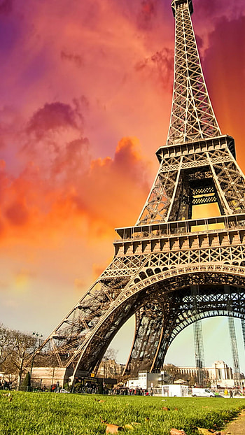 Eiffel Tower, Parisian landmark, Timeless beauty, graphic masterpiece HD phone wallpaper