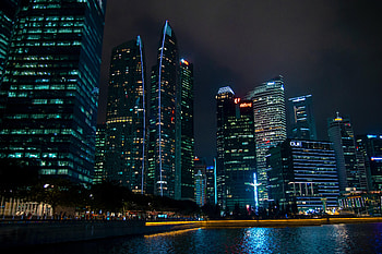 Cities, Architecture, Building, Lights, Night City, Skyscrapers HD wallpaper