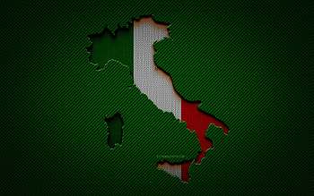 Italy map, , European countries, Italian flag, green carbon background, Italy map silhouette, Italy flag, Europe, Italian map, Italy, flag of Italy HD wallpaper