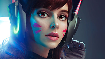 Dva Overwatch Cosplay , dva-overwatch, overwatch, games, cosplay, behance, artist, graphy, girls HD wallpaper