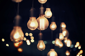 Gold Lights, Edison bulb , Vintage charm, Warm atmosphere HD wallpaper