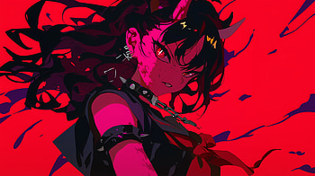 Red Demon Anime Girl : Phonk Vibes, Anime, red anime, anime girl, demon, Phonk HD wallpaper