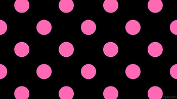 spots black pink polka dots hot pink HD wallpaper