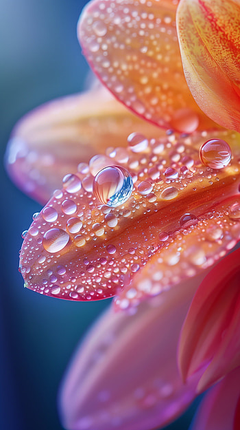 Dew-Kissed Floral Petals, dew drop HD phone wallpaper