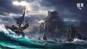 Volcano Force Adventure Lost in Blue HD wallpaper