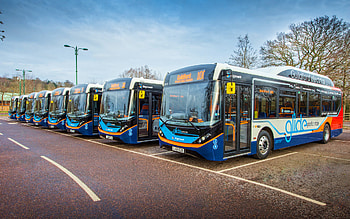 BYD Alexander Dennis Enviro200EV, parking, 2022 buses, NZ-spec, passenger transport, electric buses, passenger bus, Alexander Dennis, BYD HD wallpaper