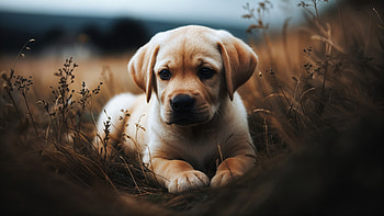 Adorable Labrador Puppy in Natural Setting, dog HD wallpaper
