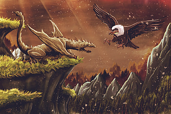 Art, Bird, Vulture, Dragon, Fiction, That's Incredible HD wallpaper