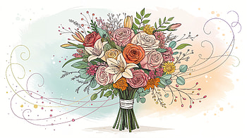 Stunning Wedding Bouquet - Ultra, wedding bouquet, flower, bouquet, illustration, floral HD wallpaper